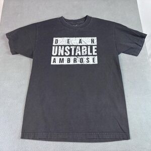 Dean Ambrose Unstable Shirt Mens Medium Black WWE Wrestling Graphic Tee 2015